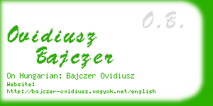 ovidiusz bajczer business card